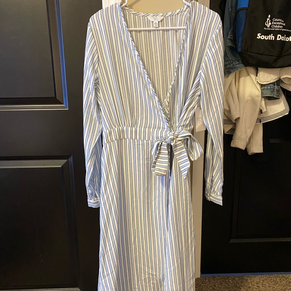 Striped long sleeve dress